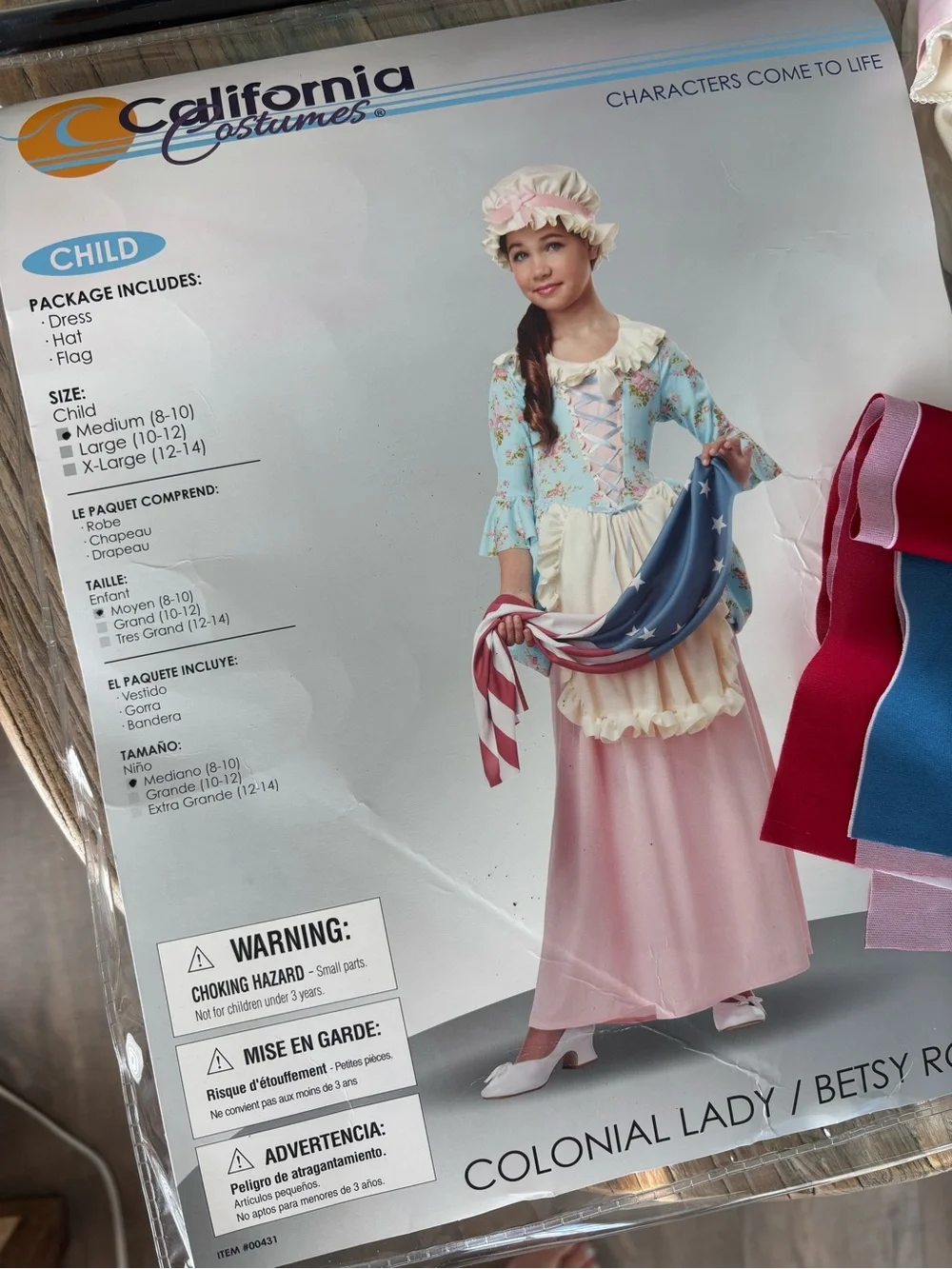 California Costumes Colonial Lady Founding Mother Halloween Costume kids Medium